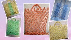 Простая сумка из полипропиленового шнура. Вяжем руками за пару часов