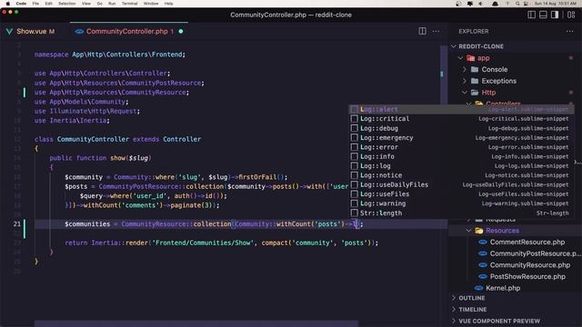 28 Add Sidebar to All Pages | Reddit Clone with Laravel and VueJS смотреть онлайн