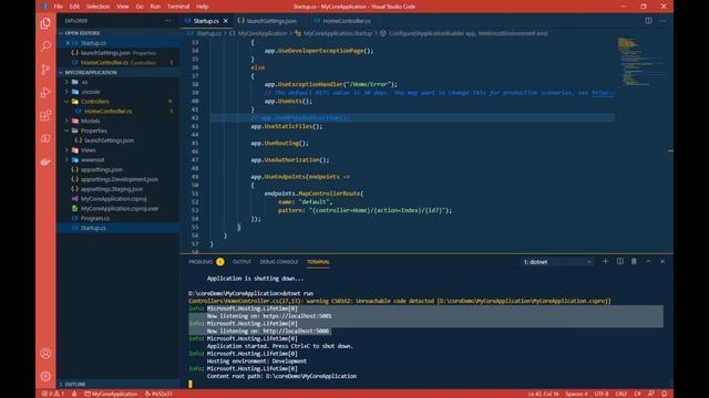 ASP NET CORE | Startup.cs file Exploration смотреть онлайн