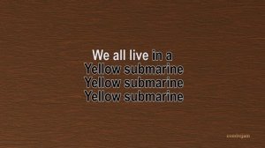 Yellow Submarine - The Beatles (Acoustic Karaoke)
