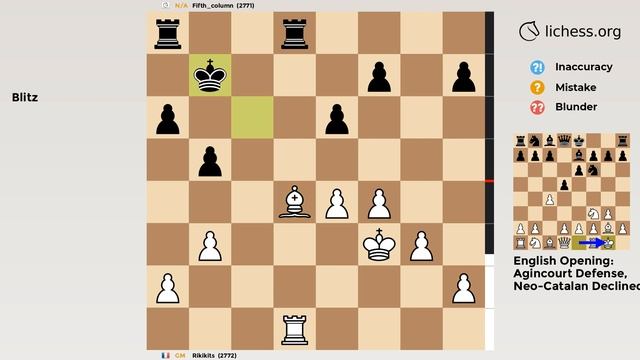English Opening: Agincourt Defense, Neo-Catalan Declined | Chess Game смотреть онлайн