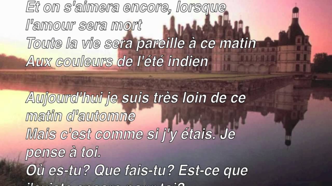 Французское Учебное Караоке - L'ÉTÉ INDIEN смотреть онлайн