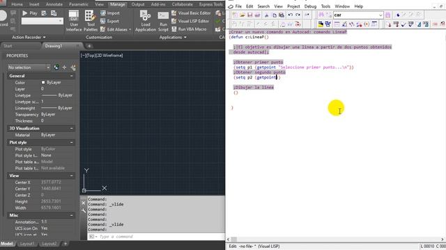 Video001 - AutoLISP - Dibujar linea смотреть онлайн