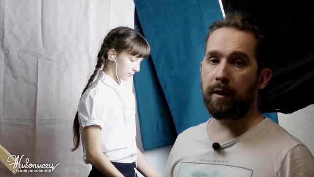 Как поставить модель для рисунка. Портрет углём поэтапно 2/6 часть. Художник Аверин Александр смотреть онлайн
