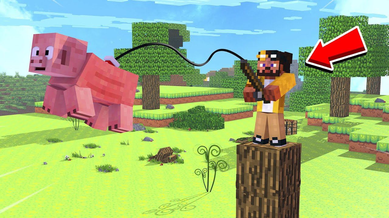 СВИНАЯ РЫБАЛКА! МАЙНКРАФТ ПАТИ ГЕЙМС! #3 смотреть онлайн