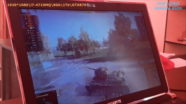 Test World of Tanks FPS Laptop i7-4710MQ & Nvidia GTX870 смотреть онлайн