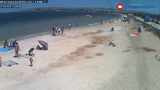 Пляж в Щёлкино, 27.06.2016 - time-lapse с камеры 5 смотреть онлайн