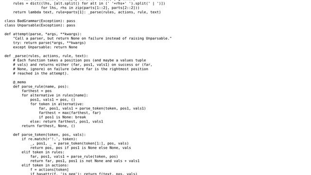 PEG parser in Python смотреть онлайн
