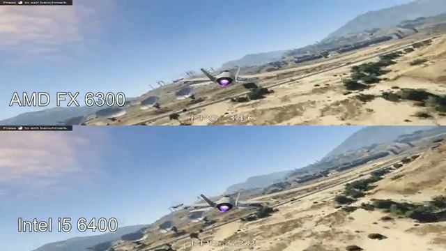 FX 6300 vs i5 6400 - GTA V Benchmark Test смотреть онлайн