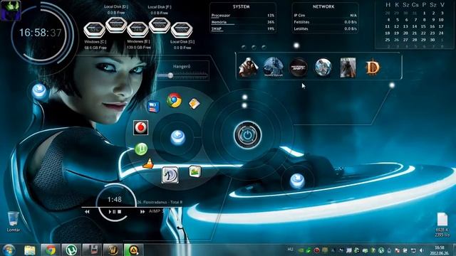Rainmeter Tron-Hagen 3D смотреть онлайн