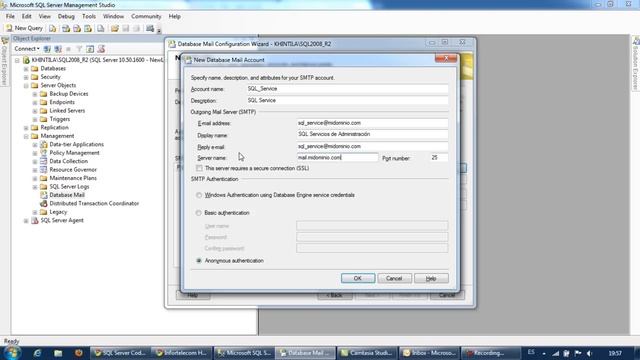 Configure SQL Server 2008 Database Mail смотреть онлайн