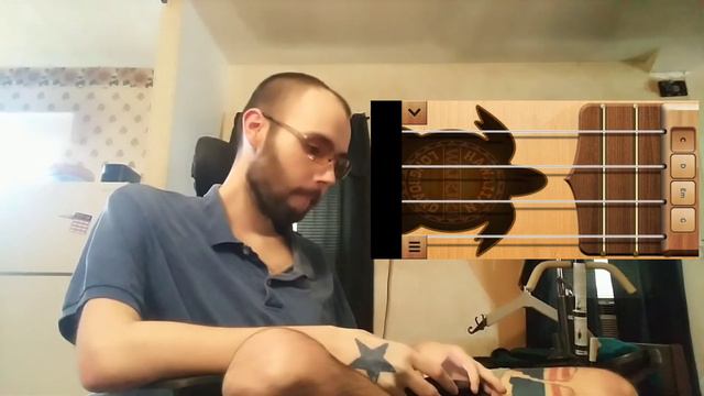 Jeremy playing Ocean Eyes by Billie Eilish on virtual ukulele. смотреть онлайн