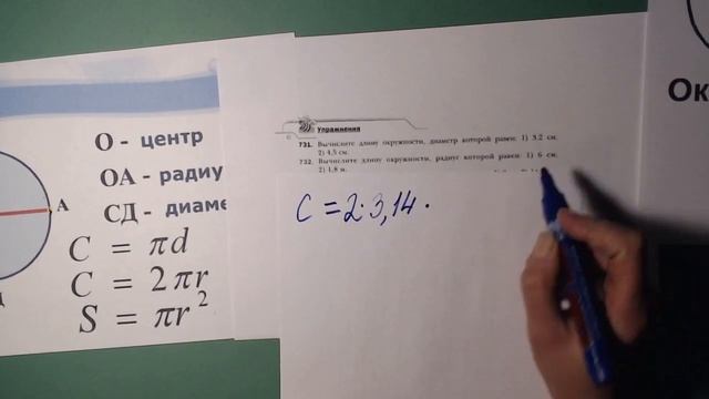 Математика 6 класс. Площадь круга и длина окружности смотреть онлайн