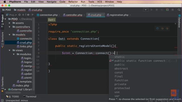 Registrazione e login con PDO-MVC con PHP OOP - Creare nuovi dati - Model 4/16 смотреть онлайн