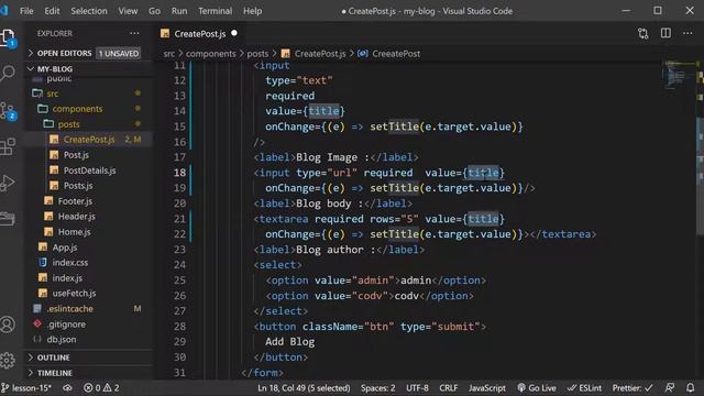 #16 - Forms - كورس تعلم React смотреть онлайн