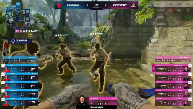 GODSENT проти EYEBALLERS | Мапа 2 Ancient | YaLLa Compass Fall 2023 Contenders смотреть онлайн