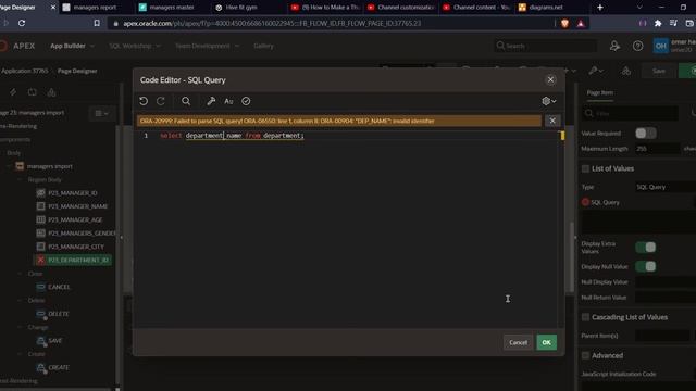 How to do LOV (list of values) in oracle: apex смотреть онлайн