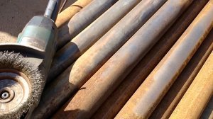 Как очистить трубу нкт от ржавчины с помощью болгарки !