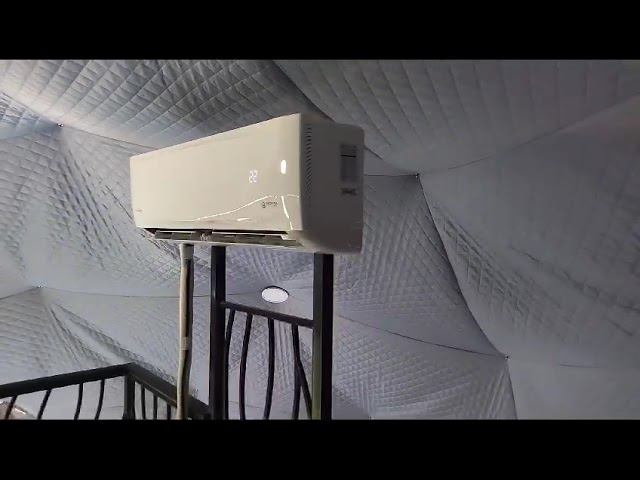 Royal Clima для создания комфортных условий. Место установки кондиционера - шатер в Карелии. смотреть онлайн