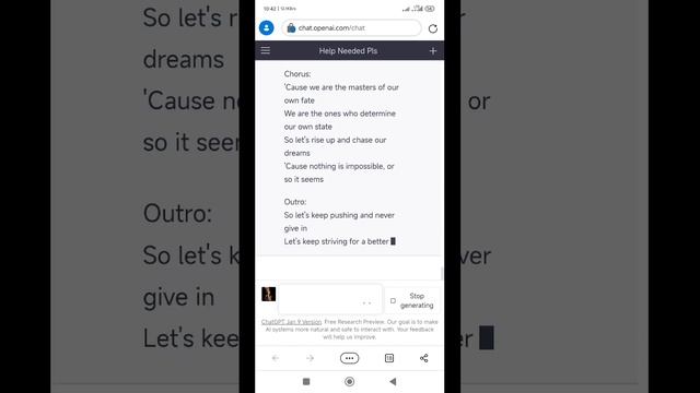 ChatGPT writing lyrics for song on Motivation. смотреть онлайн