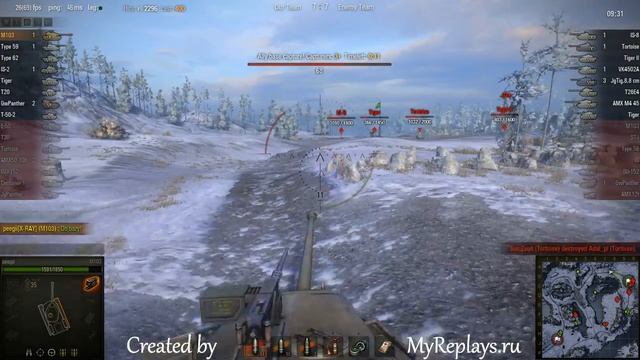 WOT: Arctic Region - M103 - 6 frags - смотреть онлайн