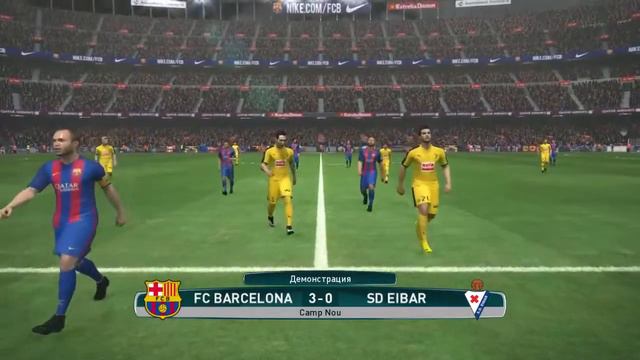 АВТОГОЛ НА ЛИНИИ! Барселона - Эйбар. 720р HD. La Liga. PES 2017 смотреть онлайн