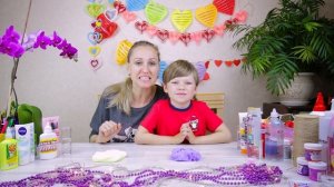 Проверяю рецепты СЛАЙМОВ от подписчиков БЕЗ клея и с клеем _ Слайм из шампуня бе