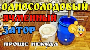 Затор на ячменном солоде . Зерновая брага . Осахаривание и сбраживание .