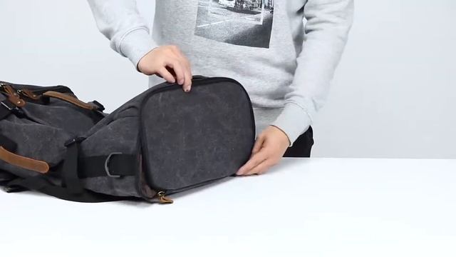 G-FAVOR 40L Travel Backpack,Vintage Canvas Rucksack Convertible Duffel Bag Flight Approved Luggage смотреть онлайн