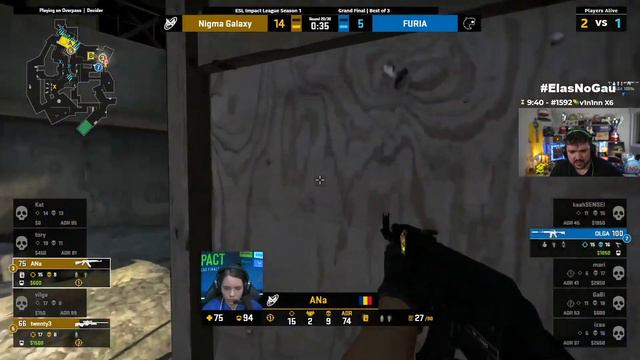 ELA ACABOU COM O ROUND DA FURIA! 4 Kills Pra twenty3! FINAL ESL IMPACT FURIA X NIGMA GALAXY смотреть онлайн