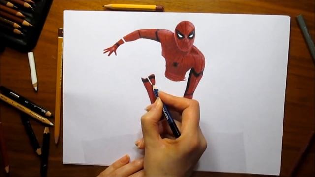 3D Pencil Drawing: Spider-Man NEW COSTUME in No Way Home - Speed Draw | Jasmina Susak смотреть онлайн