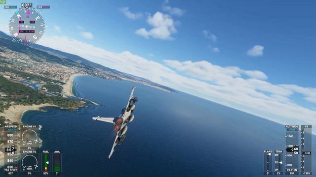 Rafale M French Coast Flight - Multiplayer #20 - Mods & Addons for Microsoft Flight Simulator 4K смотреть онлайн