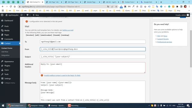 [Contact Form 7] Hướng dẫn cách tạo Form Liên hệ cho website смотреть онлайн