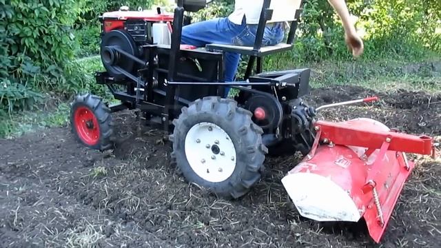 Мототрактор (минитрактор) переделанный из мотоблока смотреть онлайн