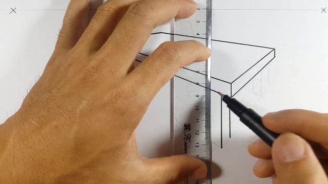 How to draw like an architect - Draw a Dining table using Two Point Perspective смотреть онлайн
