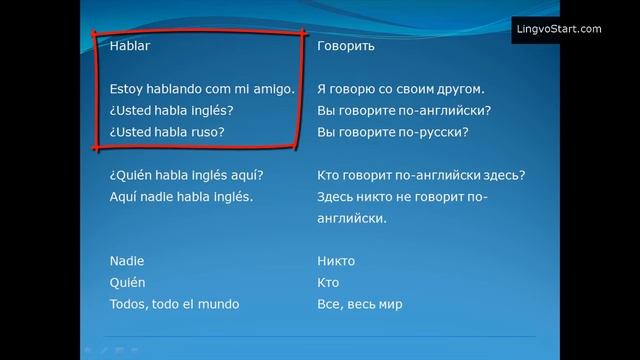 Испанский язык. Урок 6