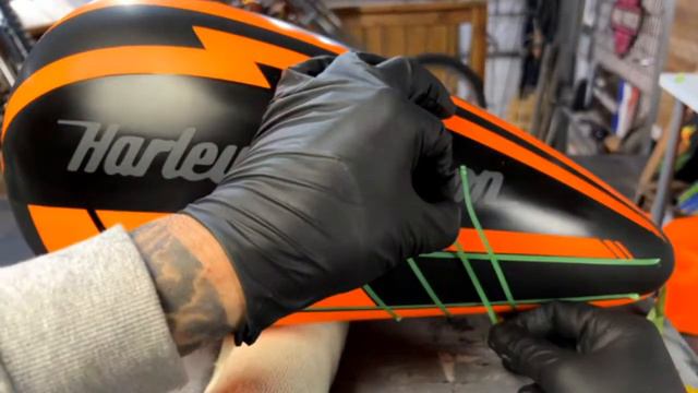 LiVE Custom Painting with Time Warp: Harley Davidson Graphics using Multiple Layers. смотреть онлайн