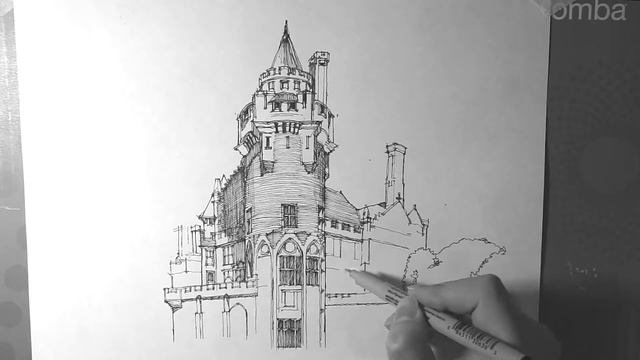 Freehand Architectural Sketch # 01 Casa Loma (Toronto, CA) смотреть онлайн