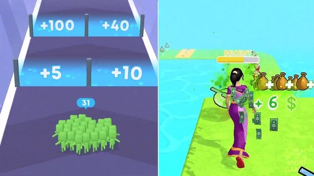 Satisfying Mobile Games: Going Balls, Roof Rails, A-z Run, Stack Rider, Ball Run 2048, Juice Run... смотреть онлайн