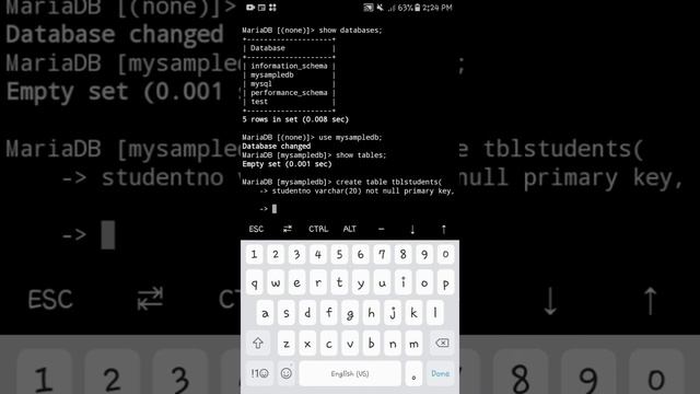 Creating MySQL database and table смотреть онлайн