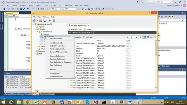 Mongodb C# Visual Studio.Net Visual Studio.Net смотреть онлайн