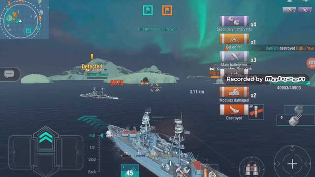 World of Warships Blitz Texas, Arizona and Aurora battles смотреть онлайн