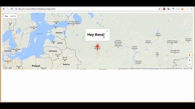 Google Maps API: Создание карты, маркеров... смотреть онлайн