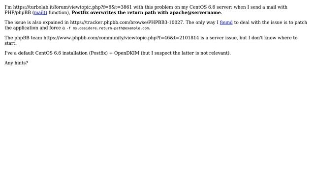 DevOps & SysAdmins: Postfix on CentOS 6.6 is overwriting my return-path header? смотреть онлайн