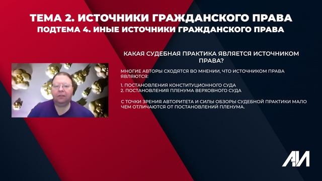[Лекция 7] ГРАЖДАНСКОЕ ПРАВО. Общая часть. Тема 2: Источники гражданского права. (часть 3) смотреть онлайн