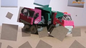 Модели строительной техники и грузовых автомобилей из пластилина
