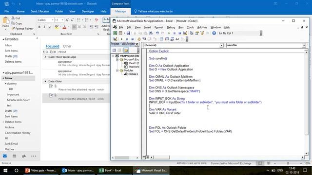 Learn Excel in HINDI - Video 560 - VBA - Save outlook files from any folder смотреть онлайн