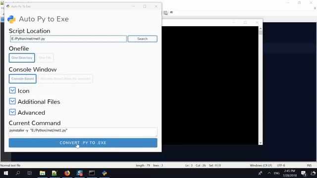 convert py to exe by using auto-py-to-exe смотреть онлайн