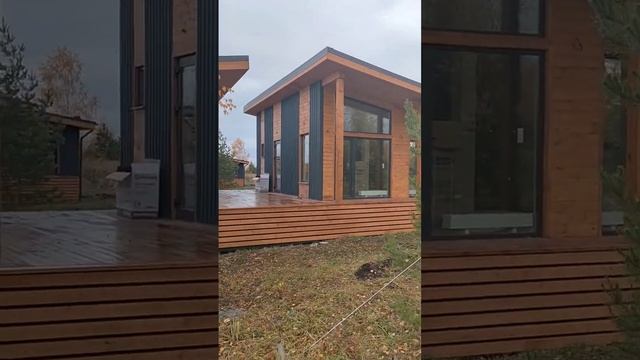 Дом с односкатной кровлей, каркасный. смотреть онлайн