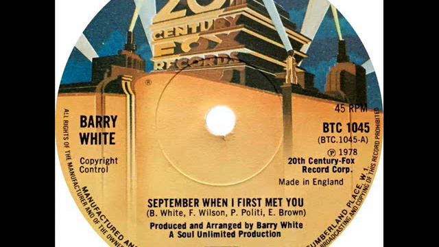 Barry White - September When I First Met You